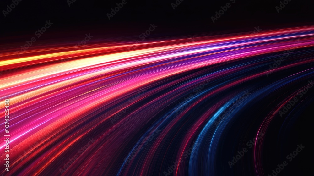 Poster dynamic vector background featuring light speed motion trails conveying a sense of rapid movement an