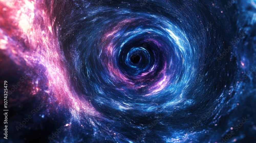 Poster abstract background of distorted space and time featuring a dimensional rift