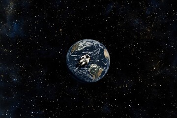 Astronaut Floating in Space with Earth in the Background