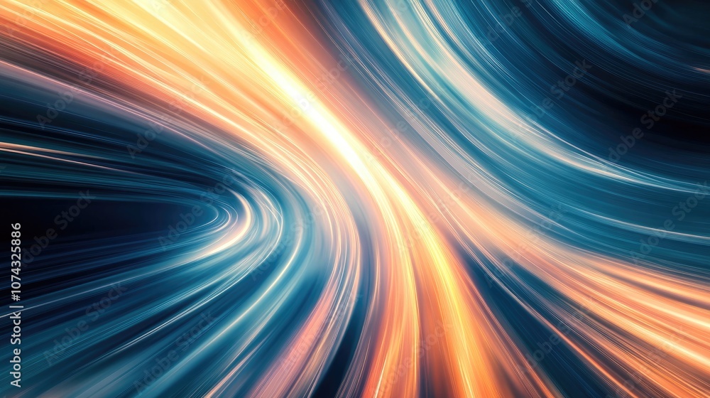 Poster dynamic vector background featuring light speed motion trails conveying a sense of rapid movement an