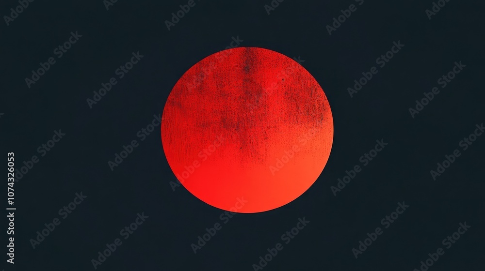 Poster a red circle containing a smaller red circle within it