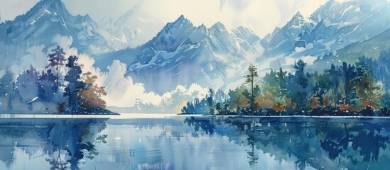 Lake Come And Mountain