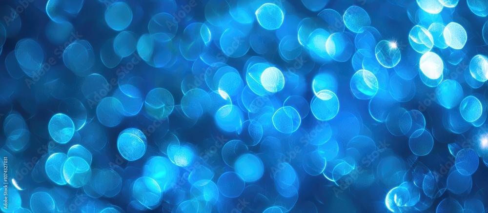 Poster blue bokeh abstract background with bokeh defocused lights and shadow