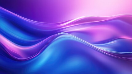 Naklejka premium Soft blue gradients and flowing curves against a vibrant purple background