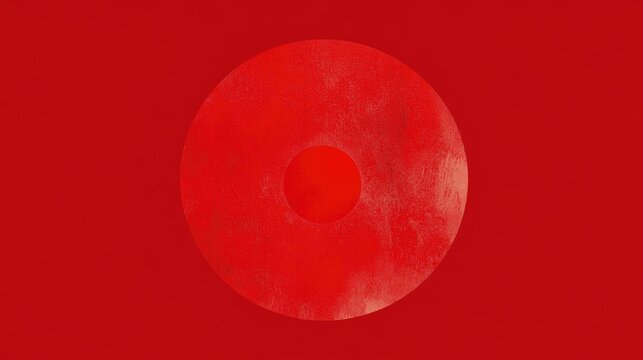 A red circle containing a smaller red circle within it