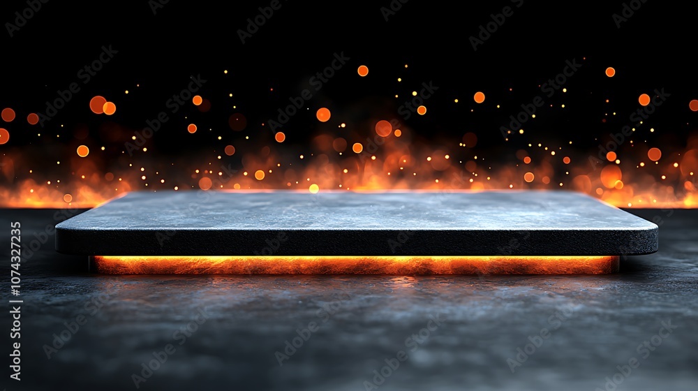 Poster create stunning visuals with a dramatic flame-illuminated display for your projects