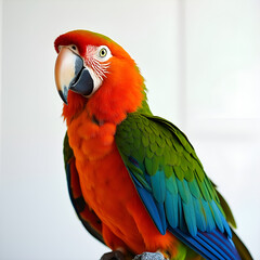 "Vibrant Parrot Photography – Stunning Scarlet Macaw with Colorful Feathers"