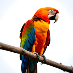 "Vibrant Parrot Photography – Stunning Scarlet Macaw with Colorful Feathers"