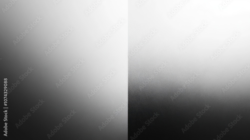 Poster black and white background with soft gradient from dark to light, creating a classic and minimalist 