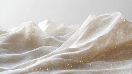 Delicate textured background with faint, sand-like speckles in pale grey, evoking a minimalist and organic aesthetic