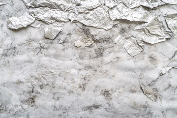 Fototapeta premium Crumpled Silver Foil Abstract Texture Background