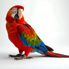 "Vibrant Parrot Photography – Stunning Scarlet Macaw with Colorful Feathers"