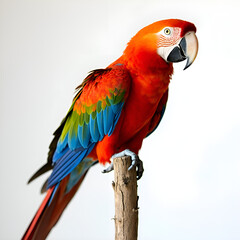 "Vibrant Parrot Photography – Stunning Scarlet Macaw with Colorful Feathers"