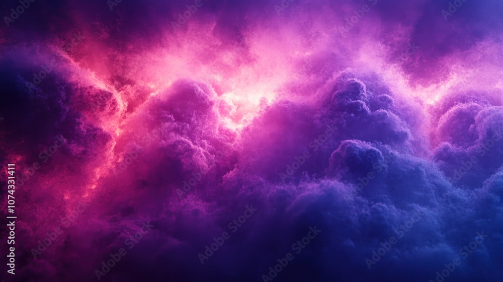 Poster gradient background transitioning from purple to blue, creating a cool and mysterious aesthetic