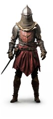 Obraz premium Medieval pike man helmet sword adult.