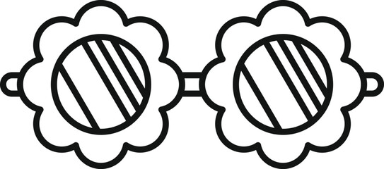 Stylish flower shaped sunglasses radiating summer vibes, symbolizing positivity, fashion, and a carefree attitude