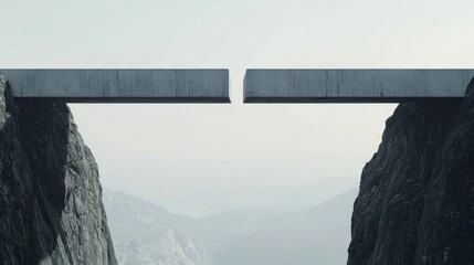 Bridging Trade Barriers: Visual Metaphor of Market Connectivity Challenges Through a Gap in a Bridge