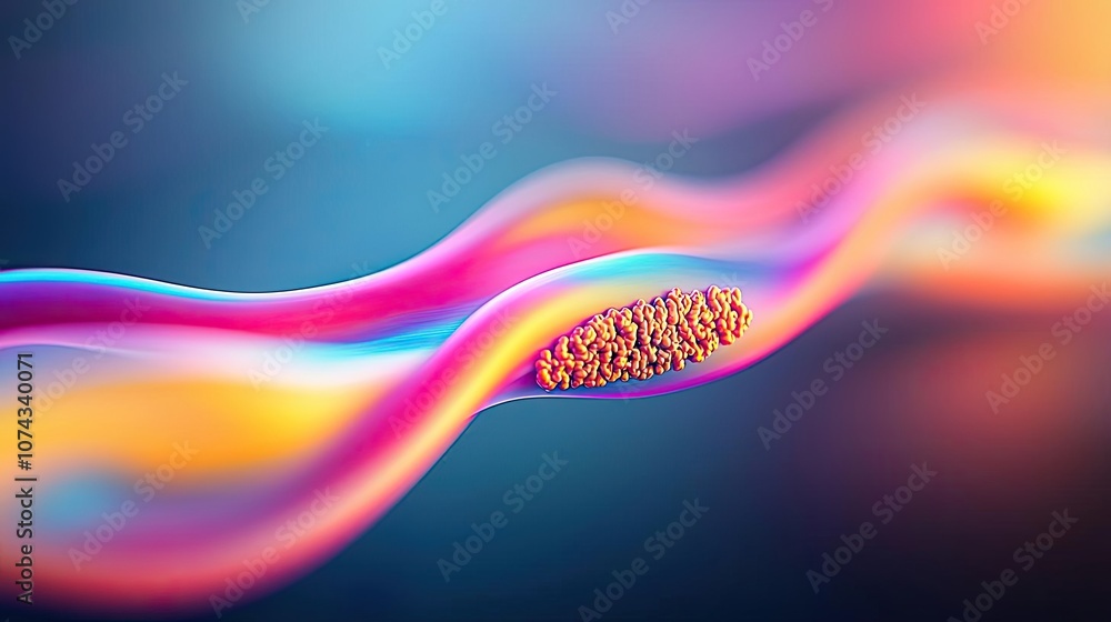 Poster Abstract colorful wave design with dynamic flow and modern aesthetic.