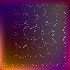 Wavy Dynamic Glowing Grid  Vector Background