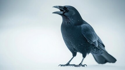 Fototapeta premium Raven in the Snow
