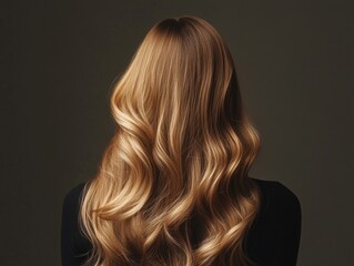 Fototapeta premium Blonde hair woman back view