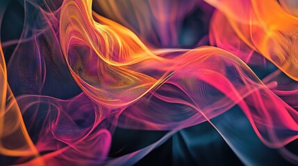 Fototapeta premium Abstract Sound Waves Visualization in Vibrant Colors