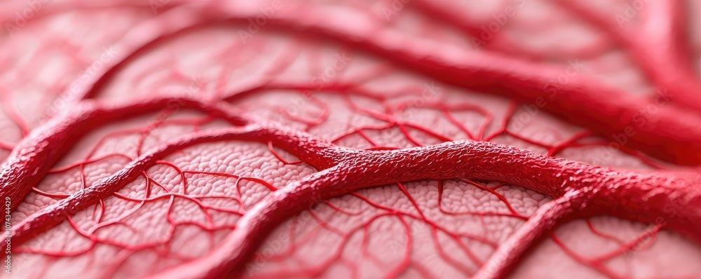 Aufkleber close-up of intricate red vein patterns on a leaf, white isolated background.