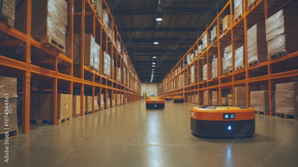Poster robots coordinating in a warehouse setting