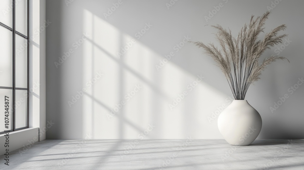 Poster simple background in light grey with a subtle gradient, adding depth while remaining minimalistic