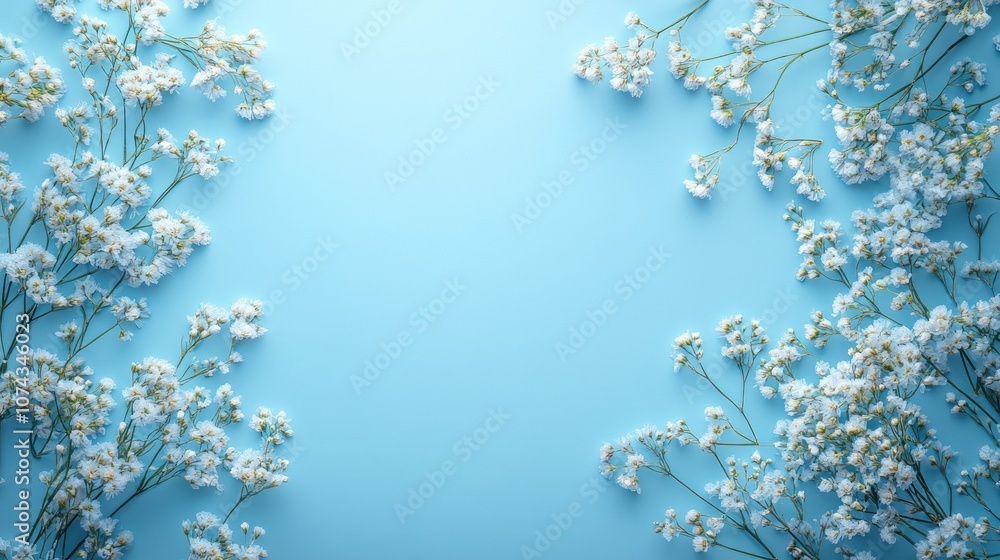 Aufkleber simple background in pale blue, creating a fresh and clean look with a touch of color