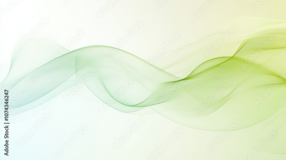 Poster simple background with a light gradient from white to light green, creating a subtle, airy feel