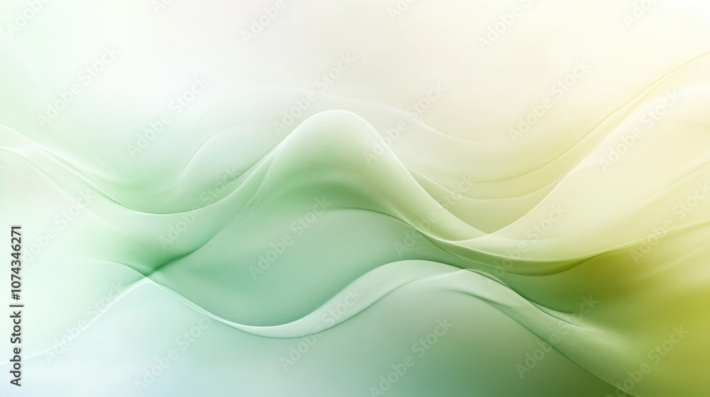 Poster simple background with a light gradient from white to light green, creating a subtle, airy feel
