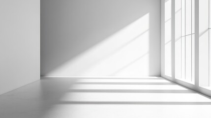 Fototapeta premium Simple background with a gradient from light grey to soft white, creating depth in a minimalistic way