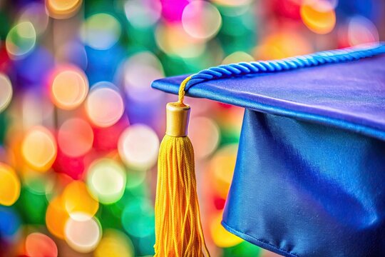 Kindergarten Graduation Celebration - Macro Photography of a Boy's Cap and Gown