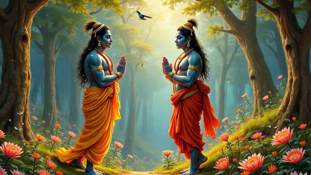 Rama and Lakshmana in the Forest