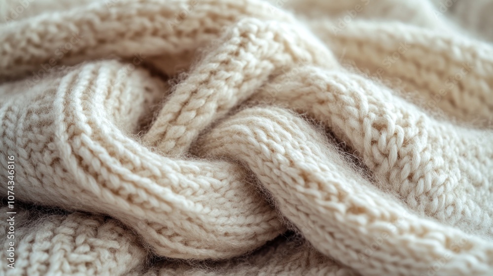 Poster textured background with soft fabric weave in light beige, creating a warm and cozy atmosphere