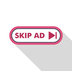Skip ad button with arrow symbol inviting users to skip advertisement and proceed to desired content