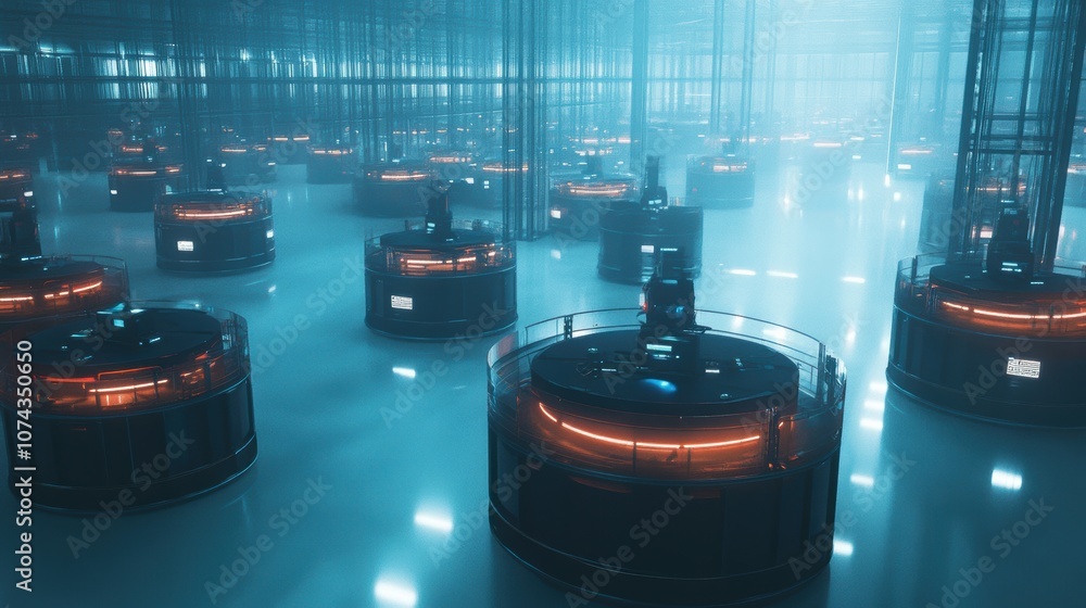 Poster automated warehouse with advanced robotic network