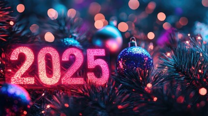 Christmas Tree Ornaments Close Up