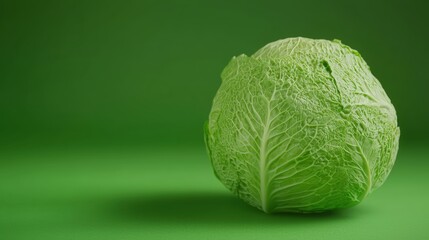 Fototapeta premium Green cabbage on green