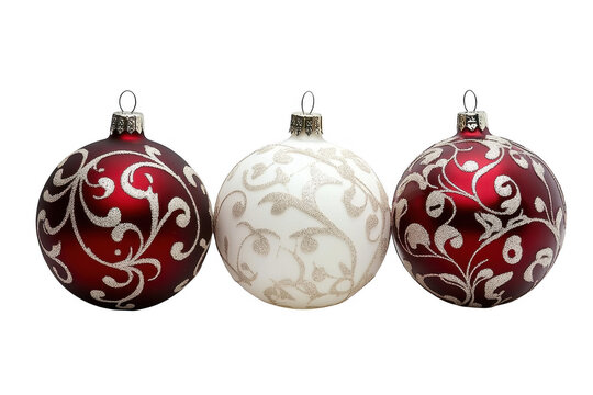 Elegant Christmas Ornament Collection with Intricate Designs