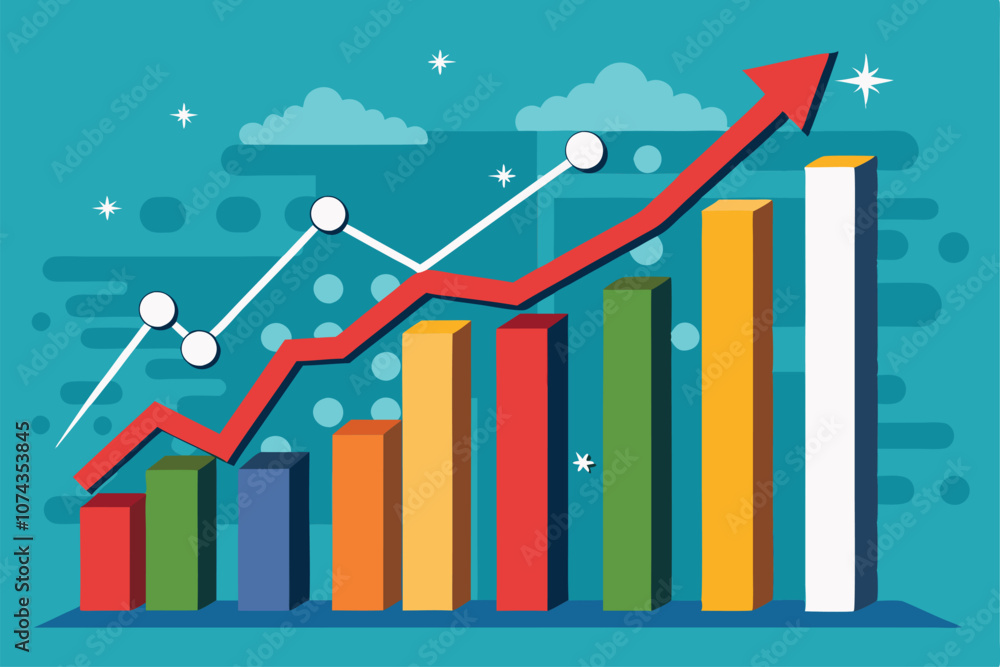 Poster multiple graphs illustrate a lack of growth in key business metrics during recent months, graphs sho