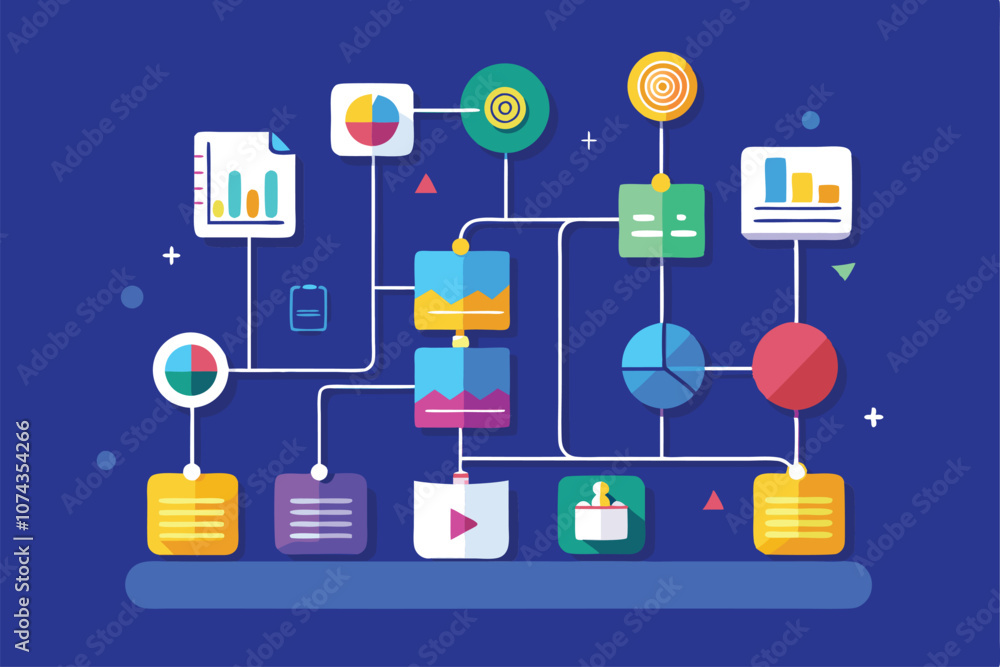 Aufkleber this flowchart presents a structured approach to analyzing growth metrics, showing connections and e