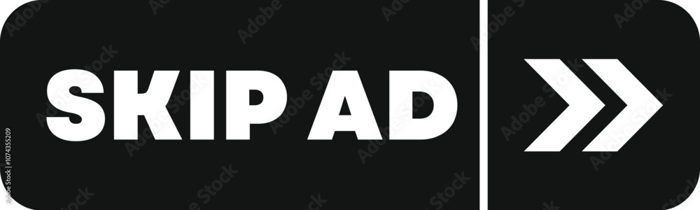 Poster skip ad button allowing users to avoid watching online advertisements, promoting user experience and