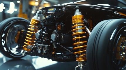High-Performance Sports Car Suspension System Showcase