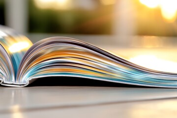 An open book sitting on top of a table