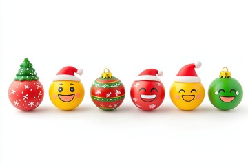 Smiling Christmas ornaments