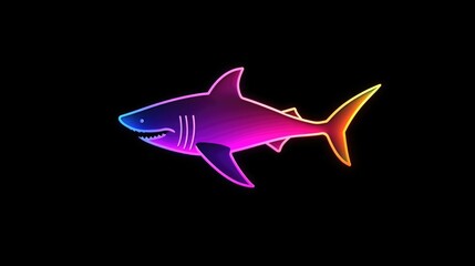 Obraz premium Neon Shark