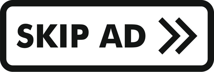 Skip ad button allowing users to bypass promotional content, offering control over online viewing experience