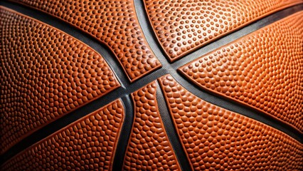 Close up of the textured skin of a basketball, basketball, close up, texture, skin, sports, round, pattern, detailed, orange, leather